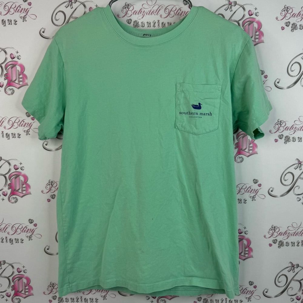 Southern Marsh tshirt fish fishing top shirt Mint Green Short Sleeve Tee